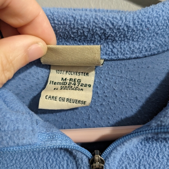 L.L.Bean quarter zip blue fleece women's M - Picture 5 of 8